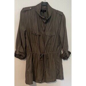 Becool green/grey Cargo drawstring waist Zipper top/jacket Size Small